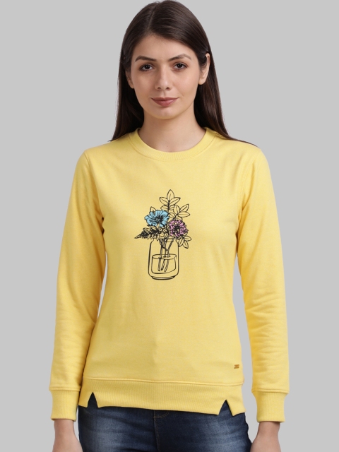 

Park Avenue Woman Yellow Printed Sweatshirt
