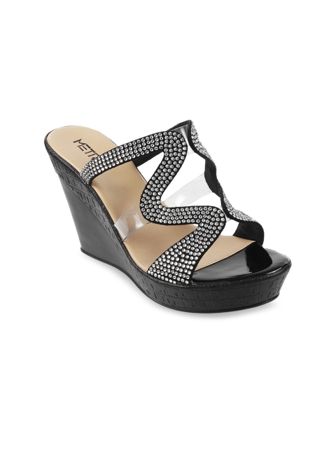 

Metro Women Black Embellished Heels