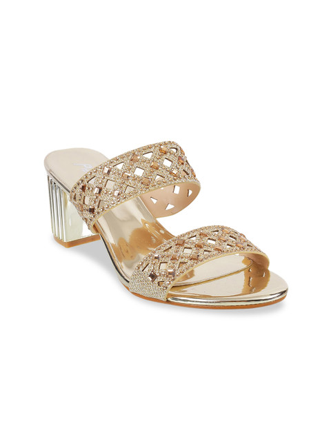 

Metro Women Gold-Toned Solid Sandals