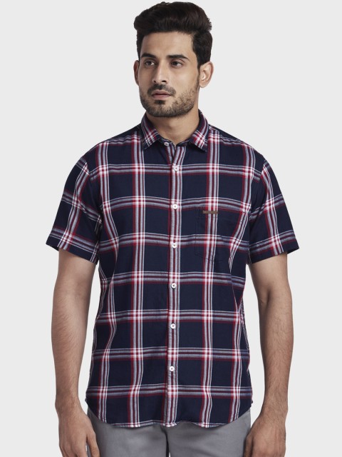 

ColorPlus Men Multicolored Tailored Fit Checked Casual Shirt, Multi