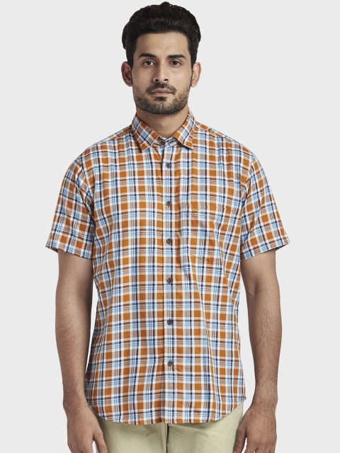 

ColorPlus Men Multicolored Tailored Fit Checked Casual Shirt, Multi