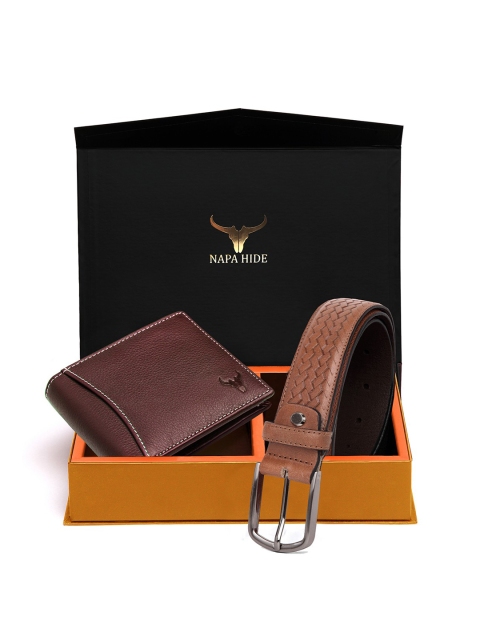 

NAPA HIDE Men RFID Protected Genuine High Quality Leather Wallet & Belt Gift Set, Tan