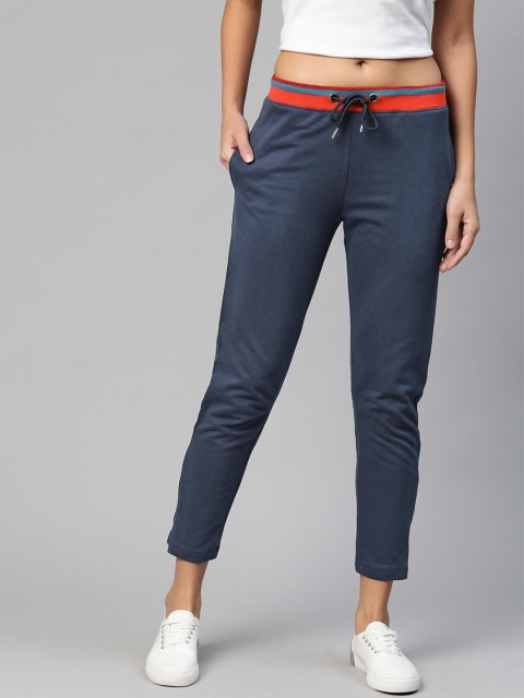 

Harvard Women Navy Blue Solid Cropped Track Pants