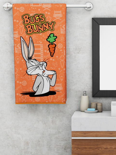 

BIANCA Kids Orange & Grey Bunny Printed 380 GSM Quick Dry Bath Towel