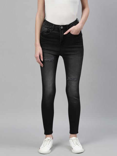 

ZHEIA Women Black Skinny Fit Jeans