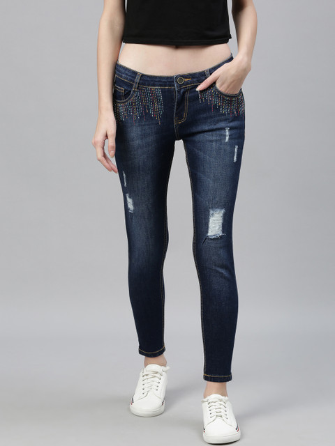 

ZHEIA Women Blue Skinny Fit Jeans