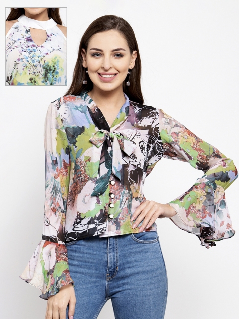 

klauressa Women Multicoloured Printed Top, Multi