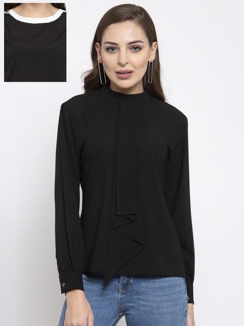 

klauressa Women Black Solid Top
