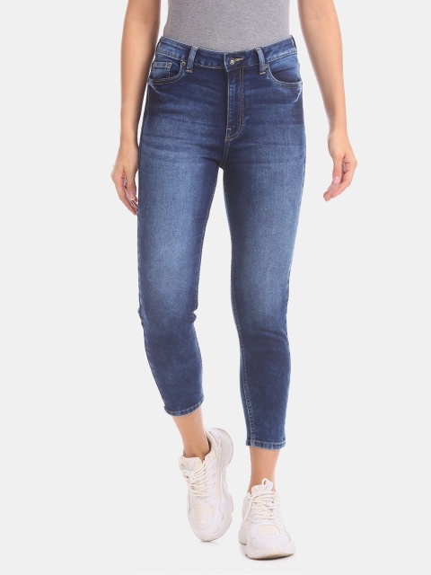 

Aeropostale Women Blue Slim Fit High-Rise Clean Look Jeans