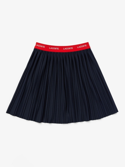 

Lacoste Girls Navy Blue Solid Pleated A-Line Skirt