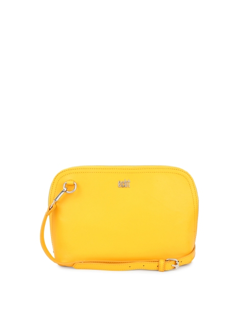 

echt Yellow Solid Sling Bag