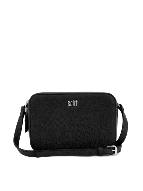 

echt Black Solid Sling Bag