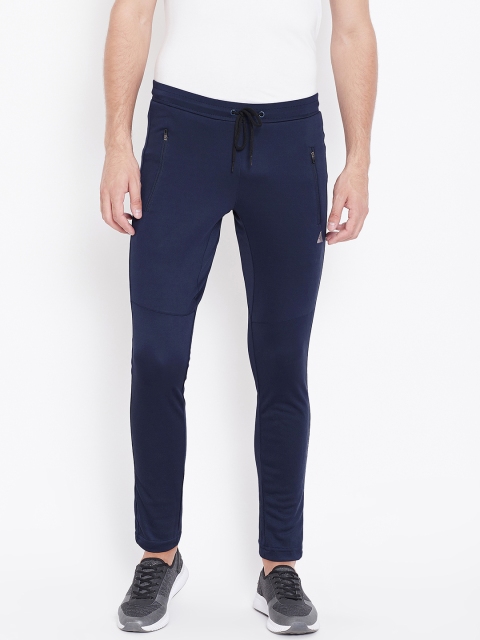 

Athleto Men Navy Blue Solid Slim Fit Track Pants