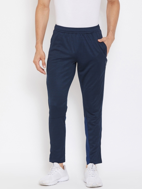 

Athleto Men Navy Blue Solid Rapid Dry Track Pants