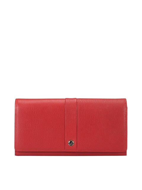 

Da Milano Women Solid Red Two Fold Wallet