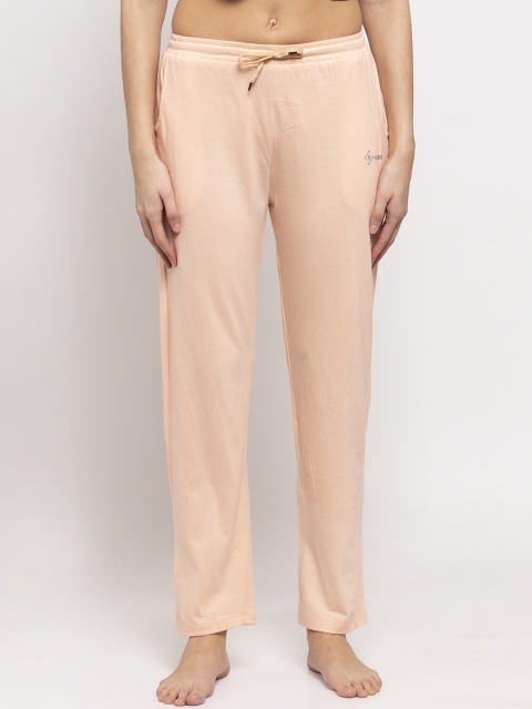 

NEUDIS Women Peach-Coloured Solid Lounge Pants