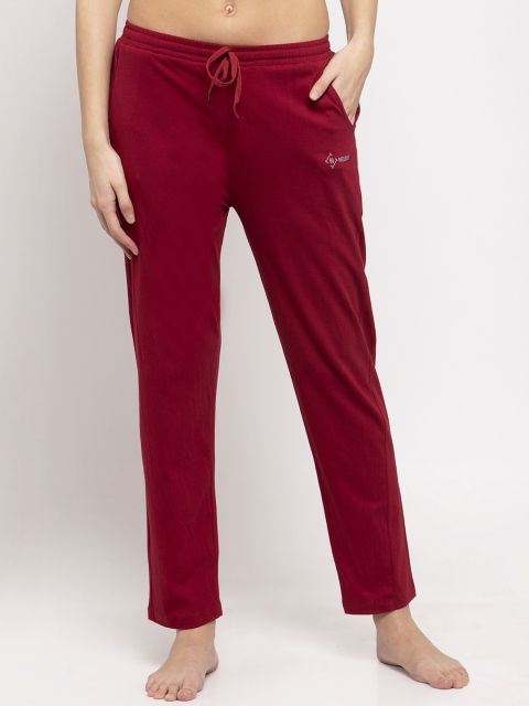 

NEUDIS Women Maroon Solid Lounge Pants