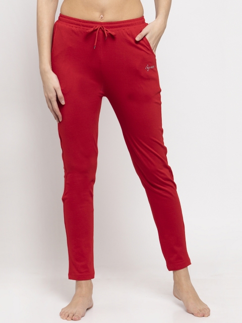 

NEUDIS Women Red Solid Lounge Pants