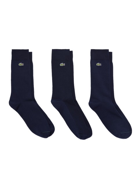 

Lacoste Men Pack Of 3 Navy Blue Solid Above Ankle-Length Socks