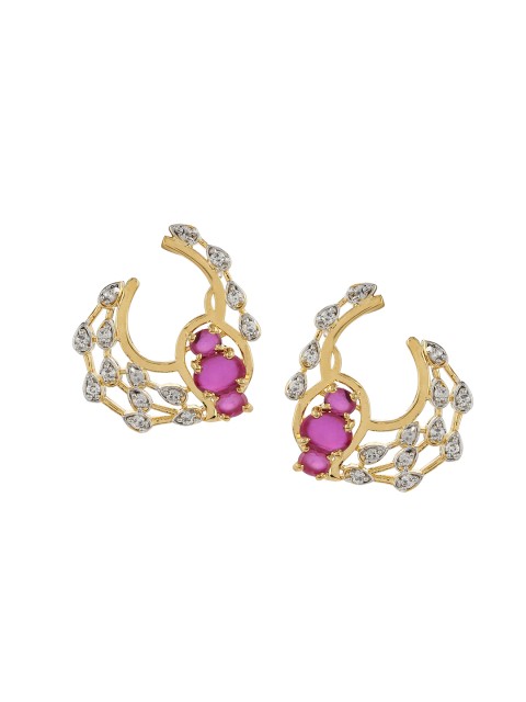 

Estele Pink & White Contemporary Studs