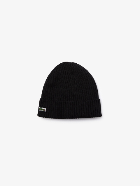 

Lacoste Men Black Solid Beanie