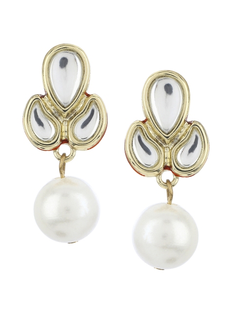 

Estele White Gold Plated Antique Contemporary Drop Earrings