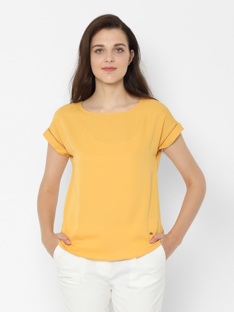 

Allen Solly Woman Yellow Solid Top