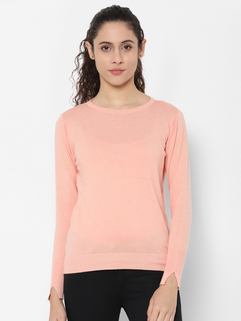 

Allen Solly Woman Women Peach-Coloured Solid Top