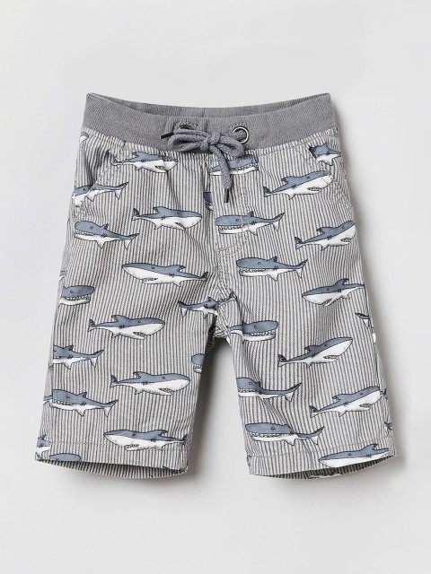 

max Boys Blue Printed Regular Fit Regular Shorts