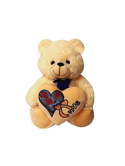 

FUN ZOO TOYS Kids Beige Stuffed Soft Plush Funny Teddy Bear Animal Toy