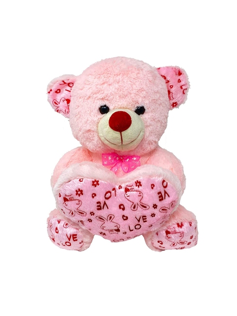 

FUN ZOO TOYS Kids Pink Stuffed Soft Plush Funny Teddy Bear Animal Toy