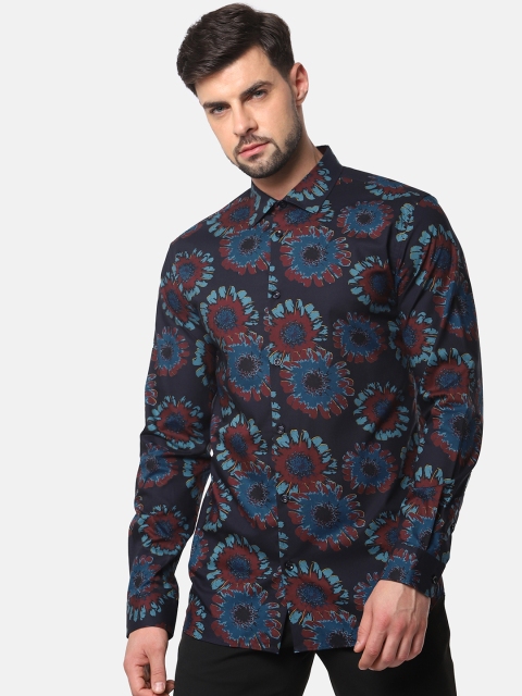 

SELECTED Men Blue Slim Fit Printed Casual Shirt