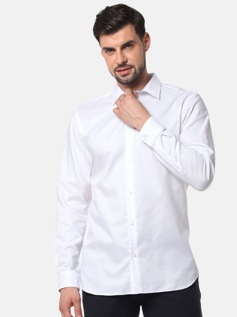 

SELECTED Men White Slim Fit Solid Casual Shirt