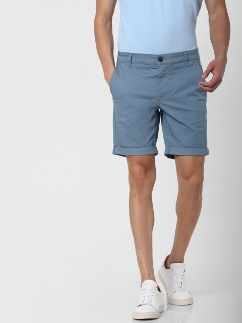 

SELECTED Men Blue Solid Regular Fit Chino Shorts