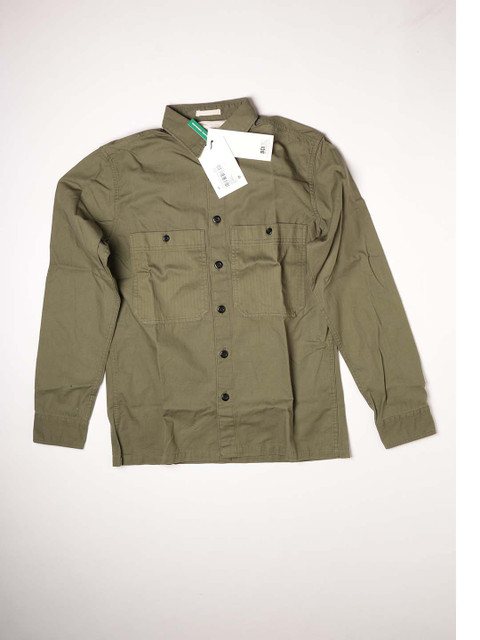 

SELECTED Men Olive Green Regular Fit Solid Casual Shirt