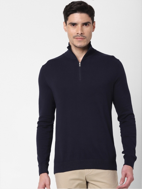 

SELECTED Men Navy Blue Solid Sweatshirt