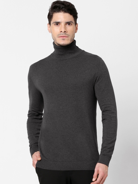

SELECTED Men Charcoal Grey Turtle Neck Sweatshirt
