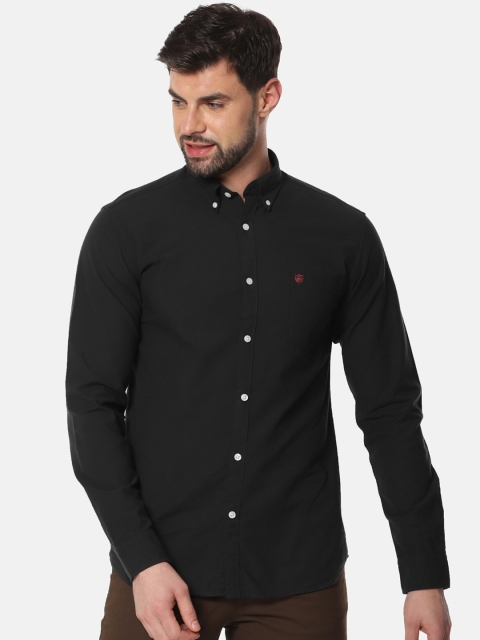 

SELECTED Men Black Regular Fit Solid Casual Shirt