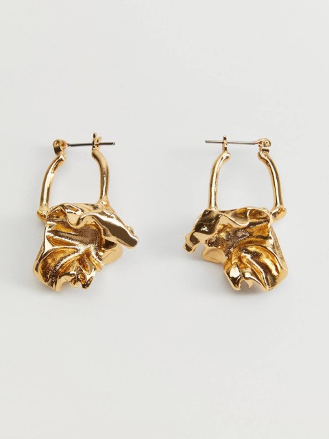 

MANGO Gold-Toned Quirky Hoop Earrings