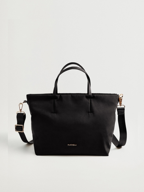 

MANGO Black Solid Sustainable Handheld Bag