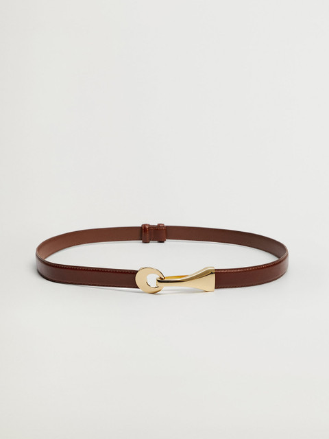 

MANGO Women Tan Brown Solid Belt