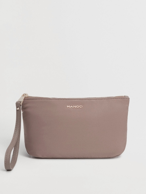 

MANGO Women Taupe Solid Sustainable Cosmetic Pouch