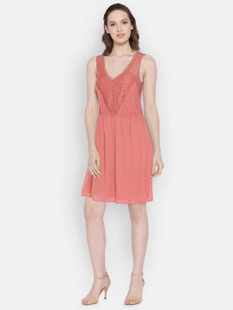 

ONLY Coral Red A-Line Dress, Rust