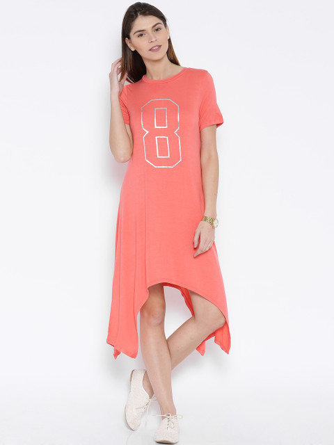 

ONLY Coral Pink Printed Jersey Dress