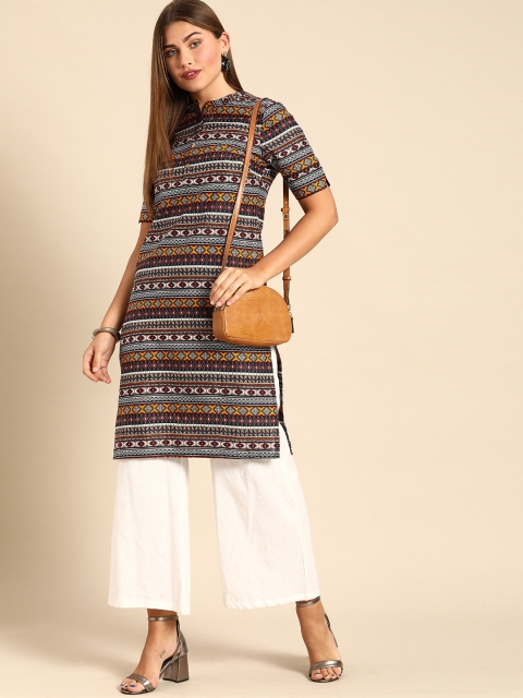 

Anouk Women Multi-Coloured Tribal Printed Kurta