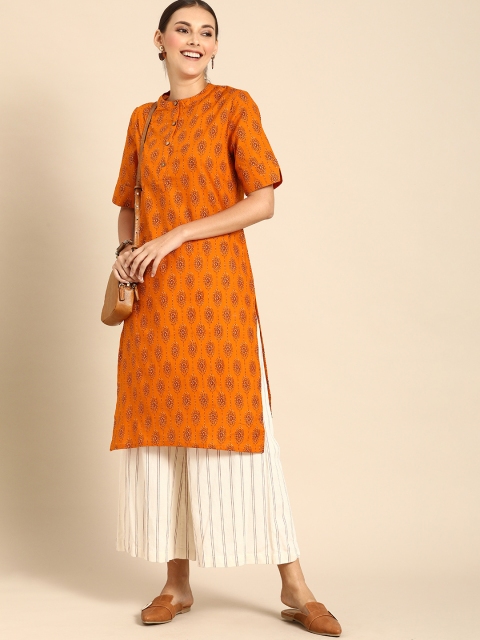 

Anouk Women Rust & Red Printed Kurta