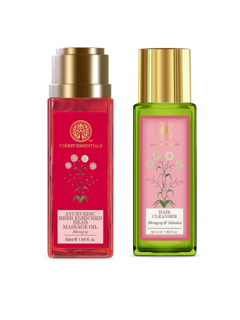 

Forest Essentials Nourishing Ayurvedic Hair Care Ritual - Travel Sized, Red