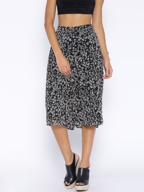 

ONLY Black Floral Print Palazzo Trousers