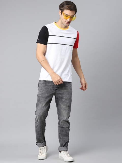 

Harvard Men White Pure Cotton Solid Round Neck Pure Cotton T-shirt