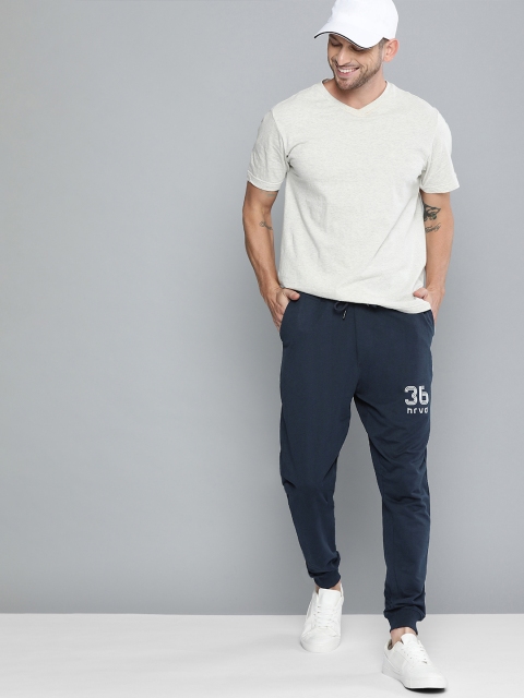 

Harvard Men Navy Blue Solid Straight Fit Joggers